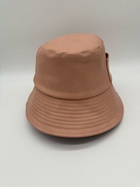 Lack of Color Bucket Hat Pink Faux Leather S/M 56cm Wide Brim Womens